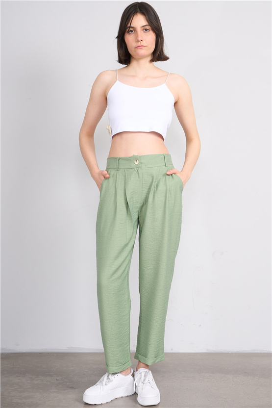 Fithit 7502 Bayan Rossi Dar Double Paça Pantolon Açık Haki