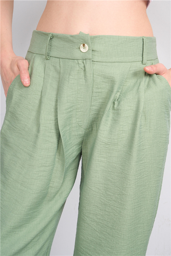 Fithit 7502 Bayan Rossi Dar Double Paça Pantolon Açık Haki