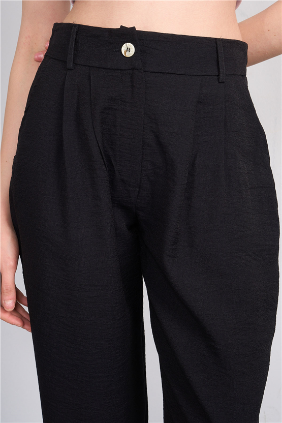 Fithit 7502 Bayan Rossi Dar Double Paça Pantolon Siyah