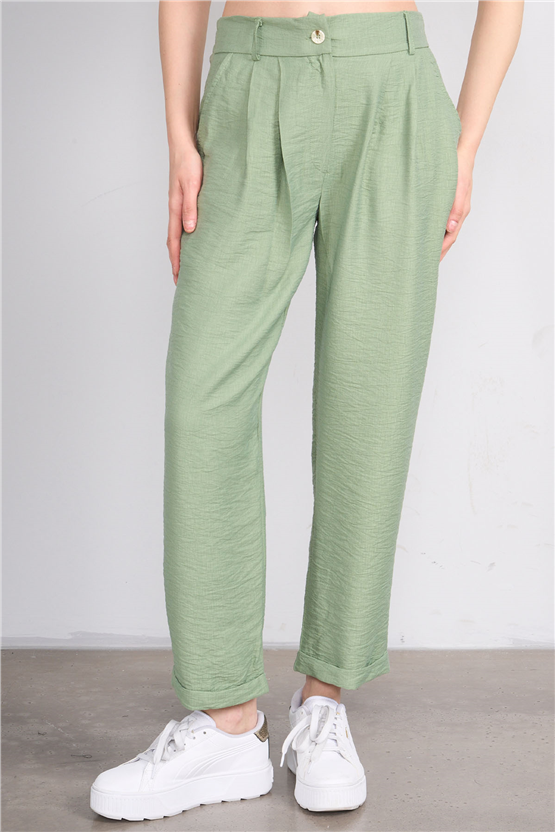 Fithit 7502 Bayan Rossi Dar Double Paça Pantolon Açık Haki