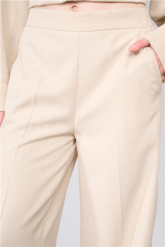 Fithit 7562 Bayan Bol Paça Pantolon Bej