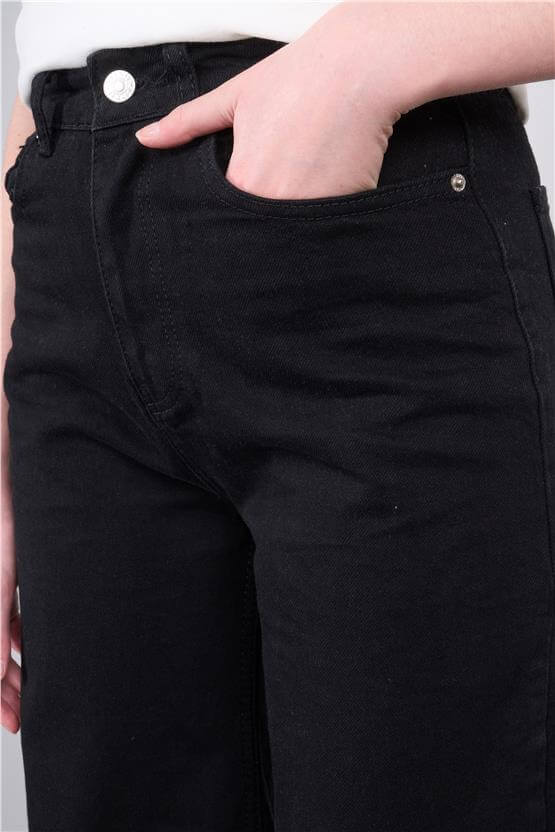 Fithit 7810 Bayan Jean Maria Wide Leg Pantolon Siyah
