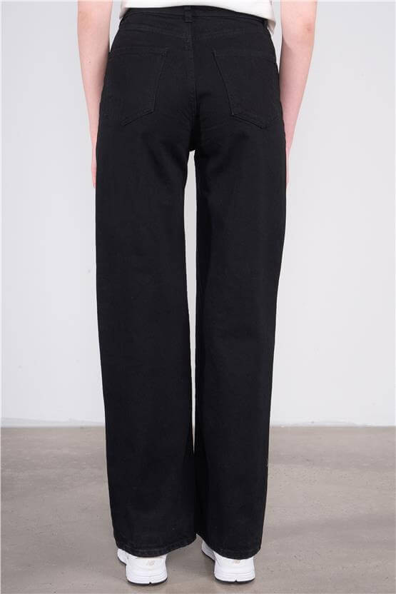 Fithit 7810 Bayan Jean Maria Wide Leg Pantolon Siyah
