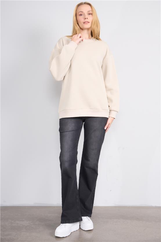 Fithit 7811 Bayan Jean İspanyol Paça Pantolon Füme