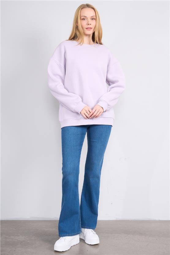 Fithit 7811 Bayan Jean İspanyol Paça Pantolon Mavi