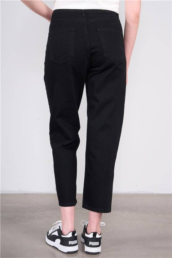 Fithit 7812 Bayan Molie Mom Jean Pantolon Siyah