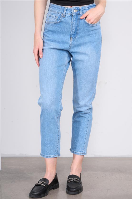 Fithit 7812 Bayan Molie Mom Jean Pantolon Orta Mavi