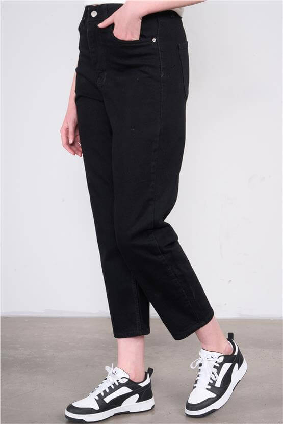 Fithit 7812 Bayan Molie Mom Jean Pantolon Siyah