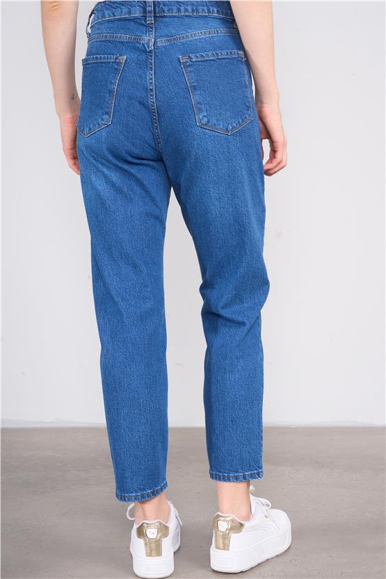 Fithit 7812 Bayan Molie Mom Jean Pantolon İndigo