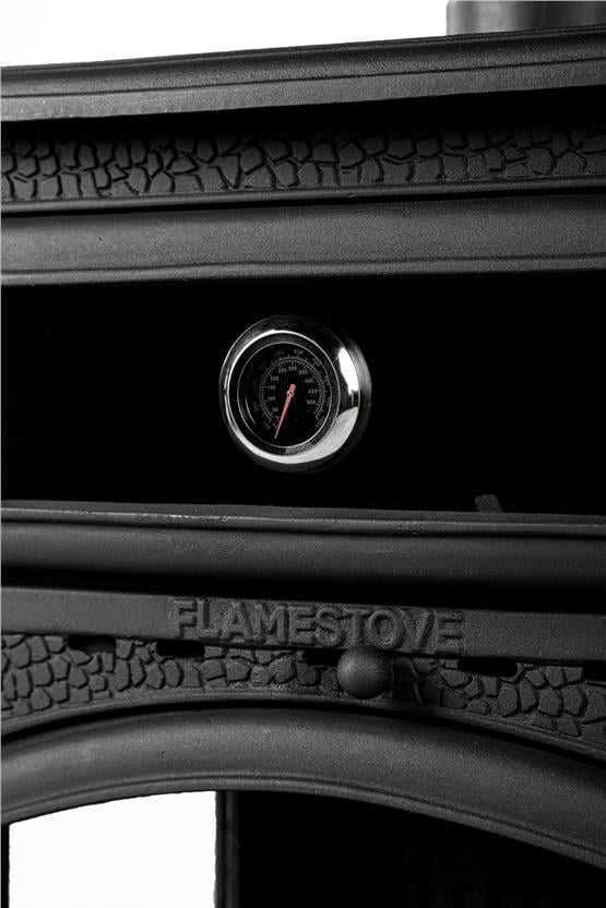 FLAME STOVE Sirius 3 camlı yan kapaklı Fırınlı Şömine Soba (11YK) / MAŞA TAKIMI HEDİYELİ