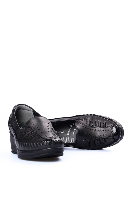 Forelli Sahra Siyah Kadın Comfort Ayakkabı