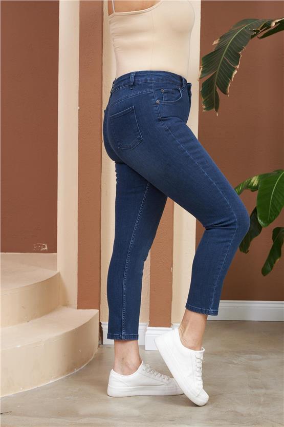 Gölbaşı 1492 Lacivert Kadın Kot Pantolon 42-52