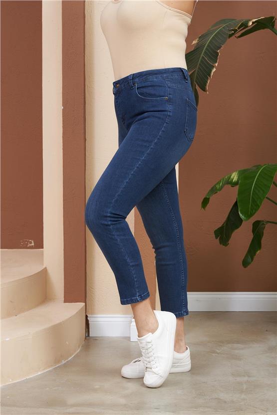 Gölbaşı 1492 Lacivert Kadın Kot Pantolon 42-52