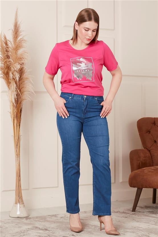 Gölbaşı 1716 Kım. Mavi 103 Kadın Kot Pantolon 44-54