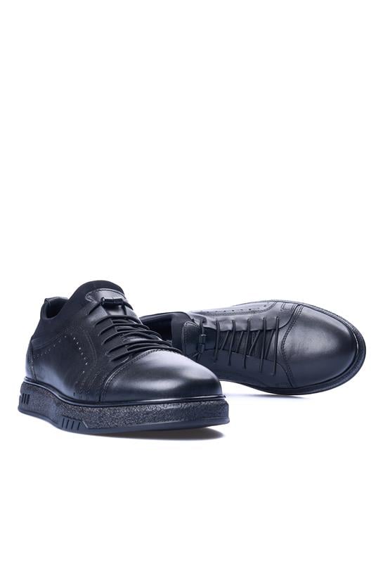 Grand Royal 030 Siyah Erkek Deri Casual Ayakkabı