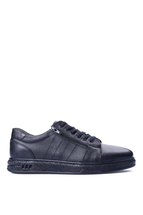 Grand Royal 185 Siyah Erkek Deri Casual Ayakkabı