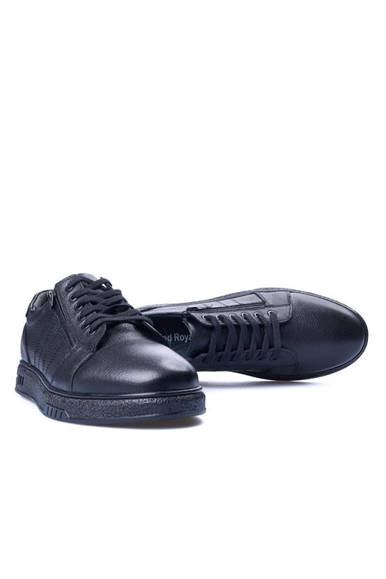 Grand Royal 185 Siyah Erkek Deri Casual Ayakkabı