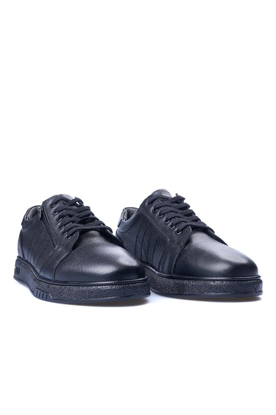 Grand Royal 185 Siyah Erkek Deri Casual Ayakkabı
