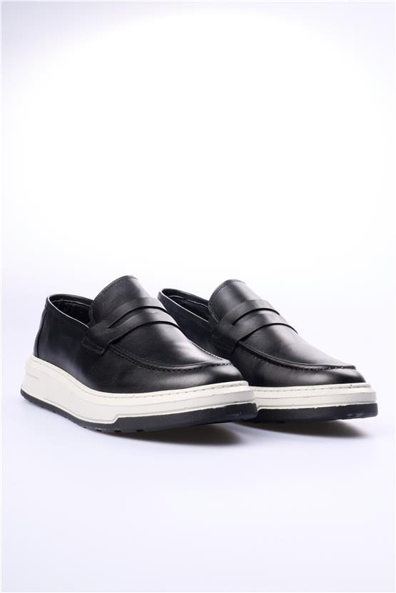 Grand Royal 330 Siyah Cilt Erkek Ayakkabı