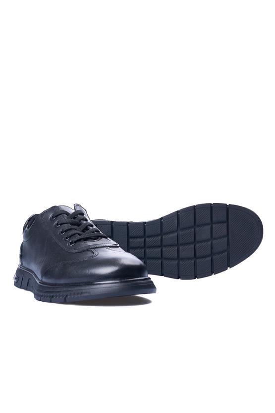 Grand Royal 350 Siyah Erkek Deri Casual Ayakkabı