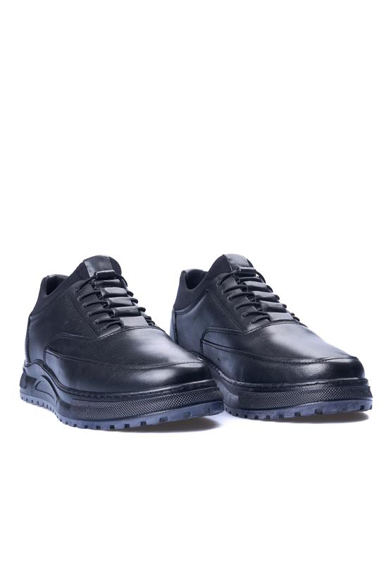 Grand Royal 720 Siyah Erkek Deri Casual Ayakkabı