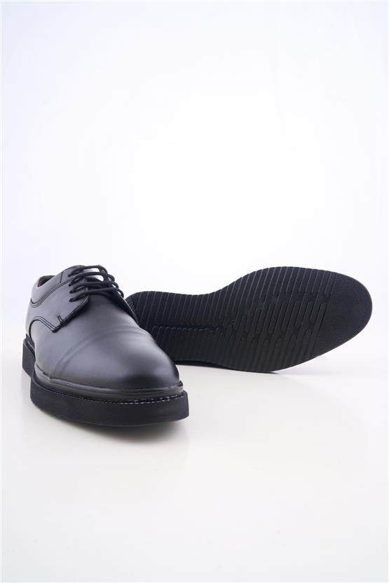 Grand Royal 760 Siyah Cilt Erkek Ayakkabı