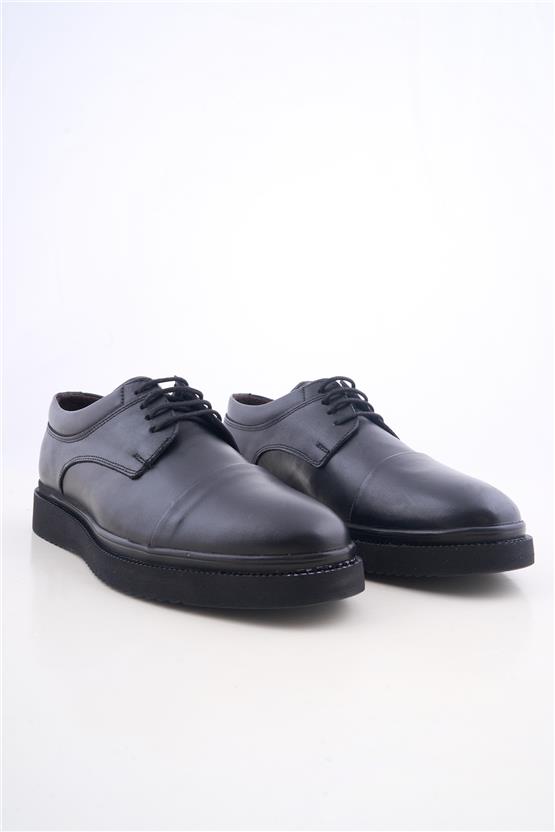 Grand Royal 760 Siyah Cilt Erkek Ayakkabı