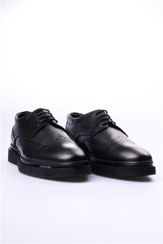 Grand Royal 770 Siyah Cilt Erkek Ayakkabı