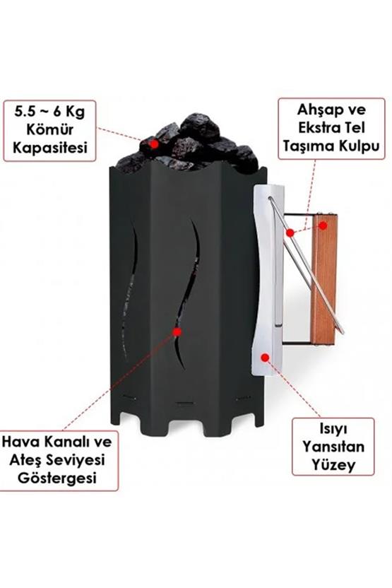 Grillmate Büyük Boy Tutuşturma Bacası (39 cm Yükseklik, 25 cm Çap)