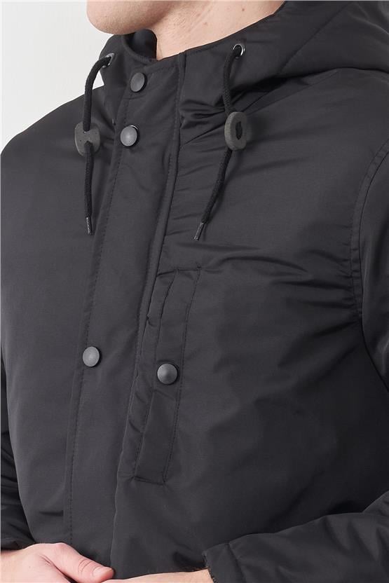 Gülener Siyah Erkek Kuper Krinkıl Parka