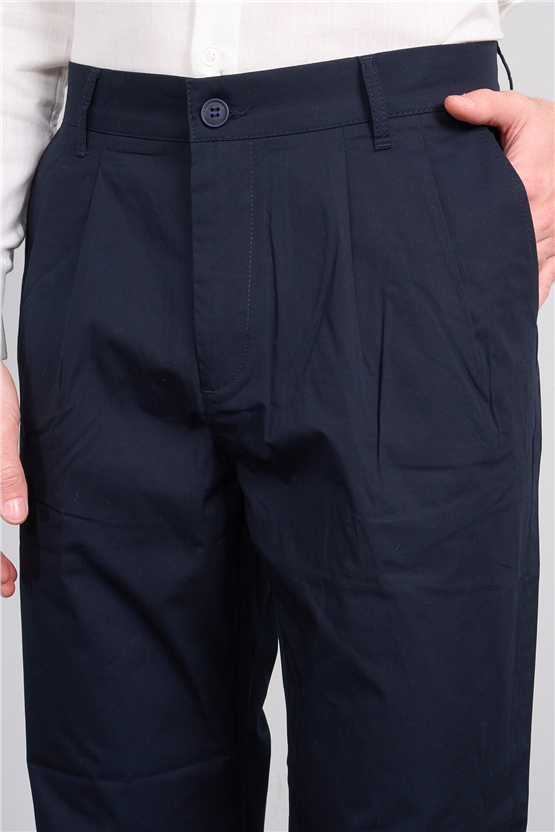 Gülener Y26 207 Lacivert Erkek Micro Pileli Pantolon S-Xl