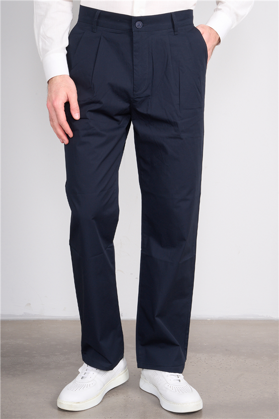 Gülener Y26 207 Lacivert Erkek Micro Pileli Pantolon S-Xl