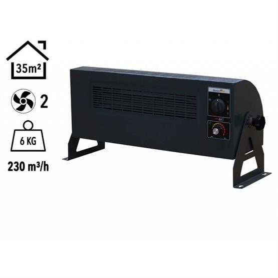 Heatbox HB3603000F Heatbox 360 3000W Monofaze Elektrikli Fanlı Isıtıcı Füme