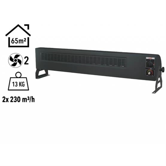 Heatbox HB3606000F Heatbox 360 6000W Monofaze Elektrikli Fanlı Isıtıcı Füme