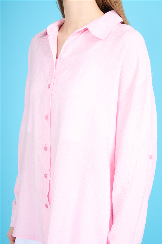 Hisset Gt1134 Pembe Kadın Salas Gömlek 38-44