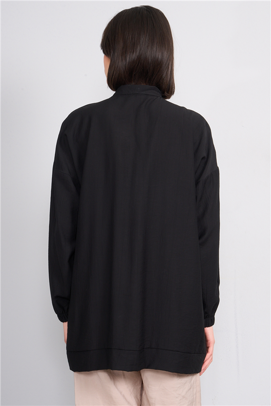Hısset Y26 C56000 Sıyah Cılek Cebı Apoletlı Ceket