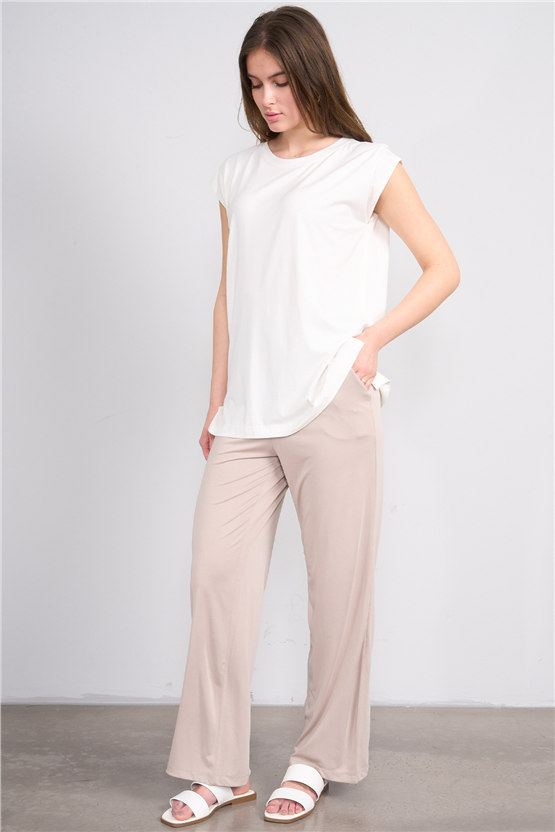 Hisset Y26 Tk2505 Bej Kadın Modal Uclu Takım 38-44