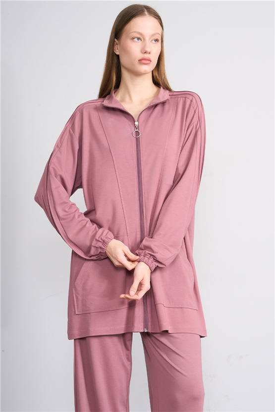 Hisset Y26 Tk2541 Gül Kurusu Kadın Melisa Pantolonlu İkili Takım 38-44