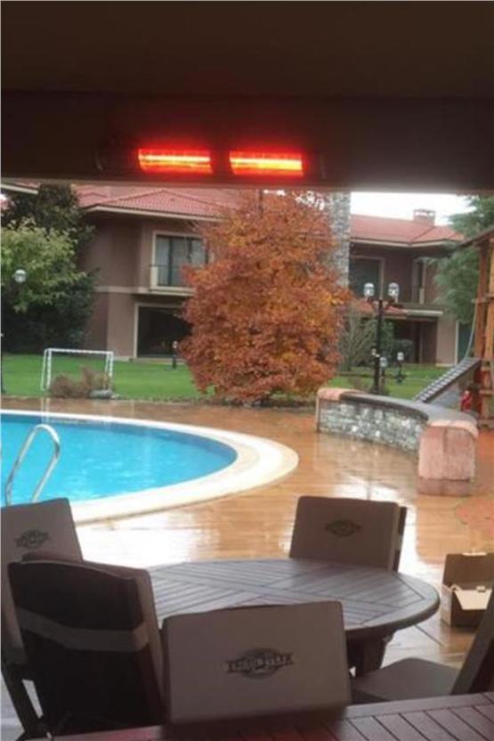 Hottable Classic Plus Duvar Tipi Dış Mekan İnfrared Isıtıcı 3000 Watt (U.kumandalı 5 kademe Isı ayarı)