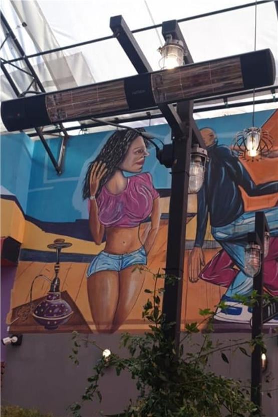 Hottable Classic Plus Duvar Tipi Dış Mekan İnfrared Isıtıcı 4000 Watt (U.kumandalı 5 kademe Isı ayarı)