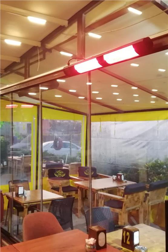 Hottable Classic Plus Duvar Tipi Dış Mekan İnfrared Isıtıcı 3000 Watt (U.kumandalı 5 kademe Isı ayarı)