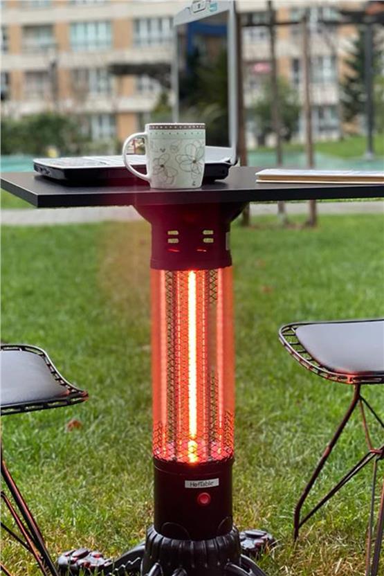 Hottable Isıtıcılı Masa Ayağı Tekno Plus 2000W(Manuel ve U.Kumandalı  5 kademe Isı Ayarı - 7000 Saat Lamba Ömrü)
