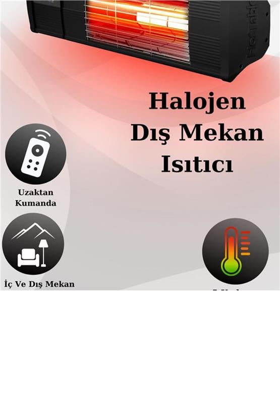 Hottable Supreme Plus Duvar Tipi Dış Mekan İnfrared Isıtıcı 2000 Watt (U.kumandalı 5 kademe Isı ayarı)