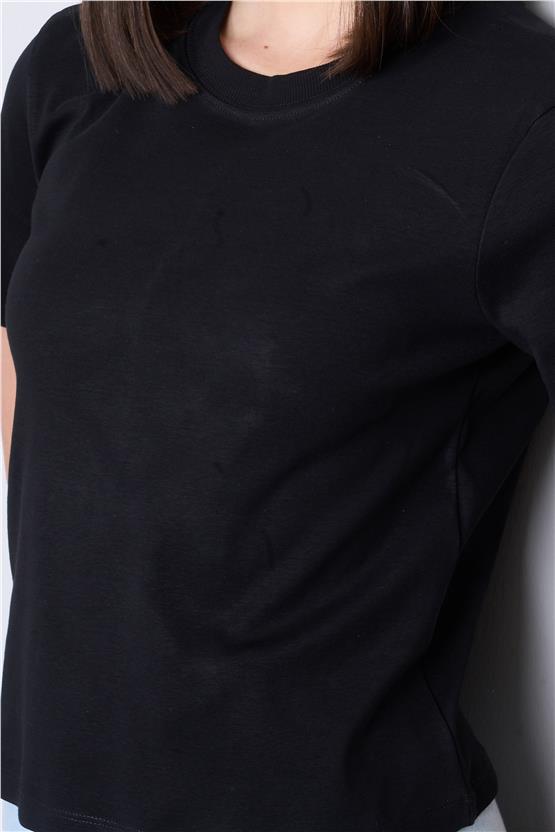 İkoll 1004632 Siyah Kadın Suprem Basic T-Shirt