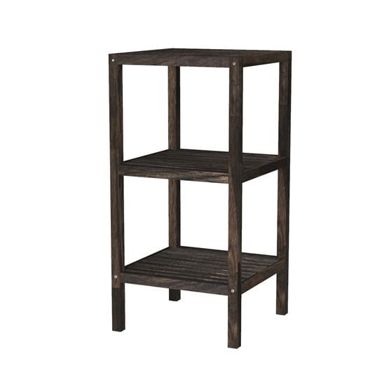 İnterbuild Masif Akasya Ahşap 3 Katlı Raf Çok Amaçlı Masif Raf (Espresso) - 672735