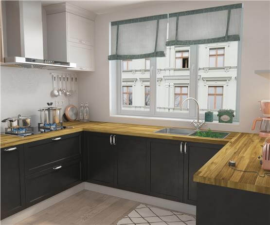 İnterbuild Masif Akasya B/C Panel /Tezgah (1880x1016x38 mm)  Açık Meşe - PNL 04015