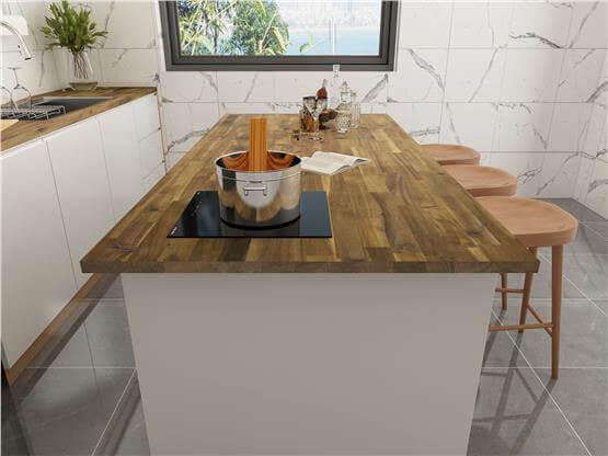 İnterbuild Masif Akasya B/C Panel /Tezgah 1880x914x26 mm Kahve - 669230