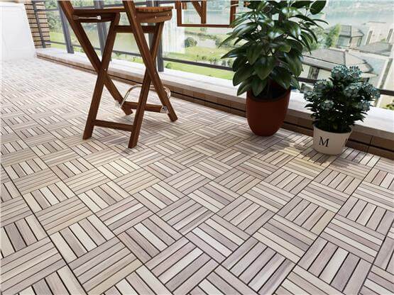 İnterbuild Masif Akasya Zemin Kaplaması 30x30 cm (10lu Paket) Org Beyaz - 673206