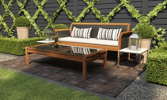 İnterbuild Masif Akasya Zemin Kaplaması 30x30 cm (10lu Paket) Espresso - 673190