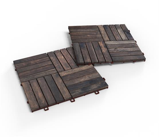 İnterbuild Masif Akasya Zemin Kaplaması 30x30 cm (10lu Paket) Espresso - 673190